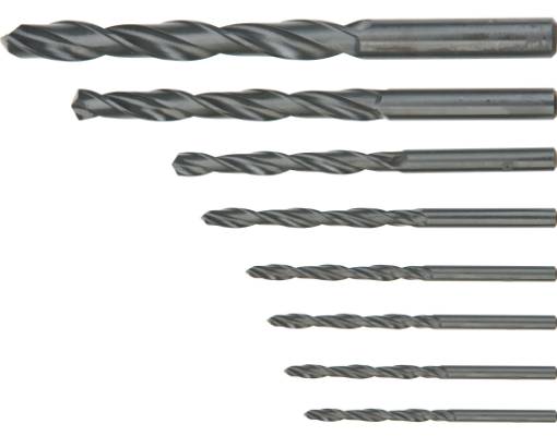 HSS twist drill set 8pcs, 3-10mm