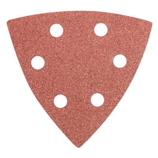 Delta sanding paper, velcro 93 x 93 mm, K100, 5 pcs, with holes