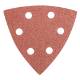 Delta sanding paper, velcro 93 x 93 mm, K100, 5 pcs, with holes