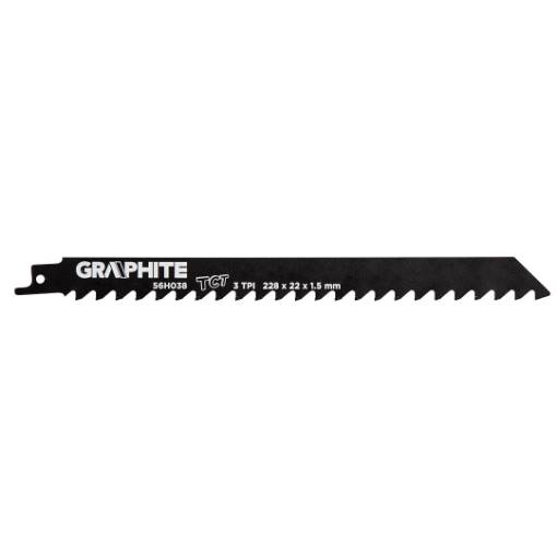 Blade for reciprocating saw, HM, 228 x 22 x 1.5 mm, 3 TPI
