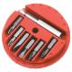 Screwdriver bits with holder, set 7 pcs
