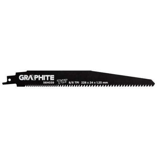 Blade for reciprocating saw, HM, 228 x 24 x 1.25 mm, 8/6 TPI