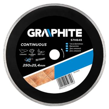 Diamond disc 250 x 25.4 mm, continuous