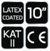 Work gloves, latex coated cotton with polyester, 2143X, size 10