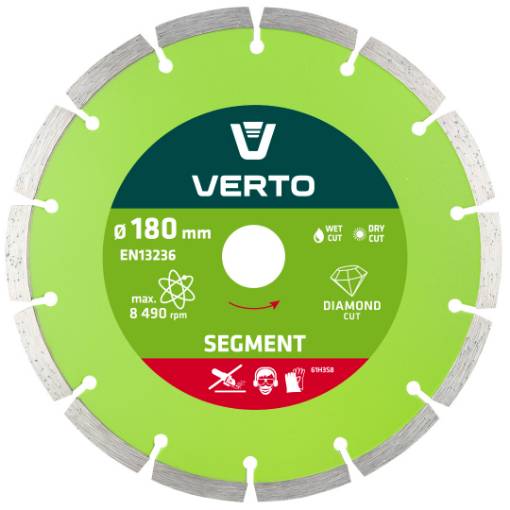 Diamond disc 180mm, segmented