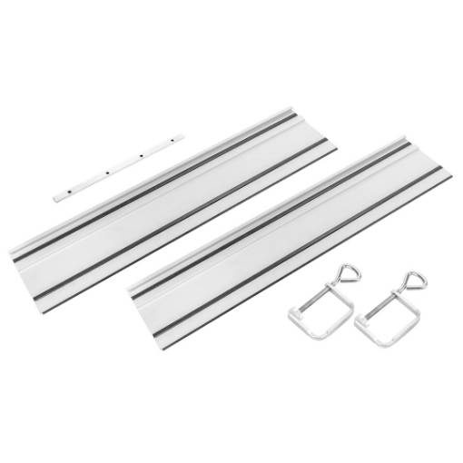 Guide rails 2 x 700 mm, connector, 2 clamps