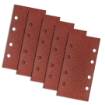 Sanding paper, velcro 93 x 185 mm, K80, 5 pcs, with holes