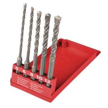 SDS PLUS masonry drill set 5,6,8,10,12mm x 160mm