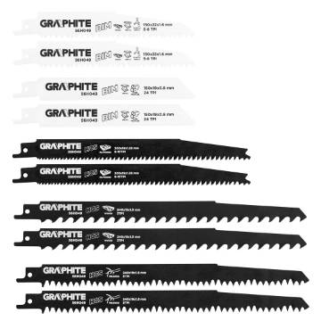 Blades for reciprocating saw, HCS/BIM, set 10 pcs
