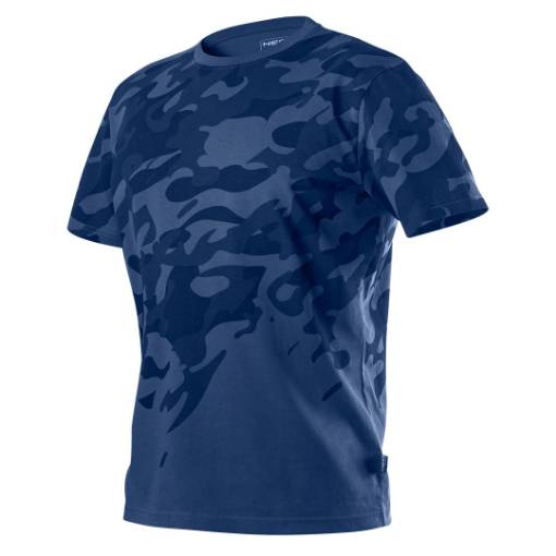 T-shirt with CAMO Navy print, size S