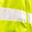 High visibility work jacket, softshell with hood, yellow, size XXXL