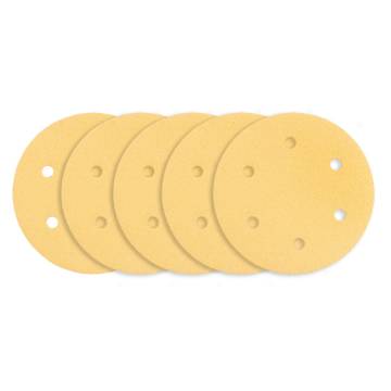 Velcro-backed sanding paper 225 mm, K80, 5 pcs, with 6 holes for sander 59G264, 59G265
