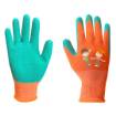 Children's work gloves, latex coated polyester (crincle), size 5
