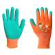 Children's work gloves, latex coated polyester (crincle), size 5