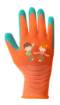 Children's work gloves, latex coated polyester (crincle), size 5