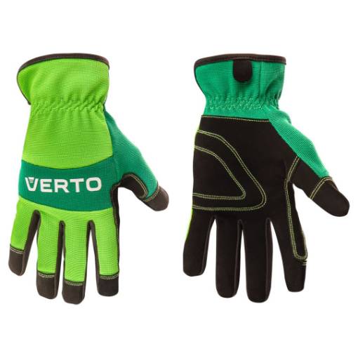 Work gloves, leather, 9"