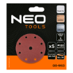 Velcro sanding discs  150 mm, P100, 5 pcs, with 9 holes for 04-721
