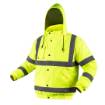 Lightly insulated high visibility work jacket, bomber jacket, yellow, size XXL