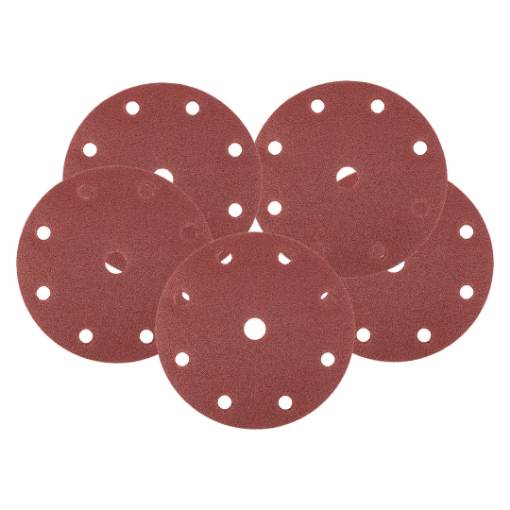 Velcro sanding discs  150 mm, P40, 5 pcs, with 9 holes for 04-721