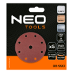 Velcro sanding discs  150 mm, P40, 5 pcs, with 9 holes for 04-721