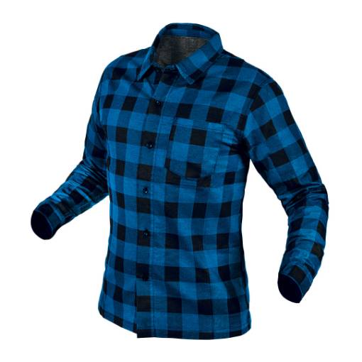 Flannel shirt, navy blue, size L
