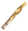 HSS TiN threading drill bit, M8 x 1.25 mm, Hex