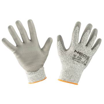 Anti-cut gloves, PU coated, 4X43D, 9"