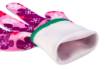 Garden gloves, polyester, flower pattern, size 9"