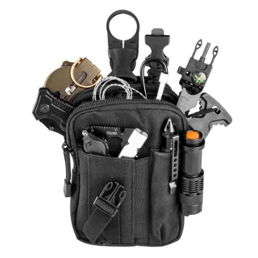 14-in-1 survival kit in a pouch