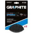 Abrasive mesh, velcro 180 mm, K120, 5 pcs for sander 59G263