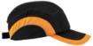 Baseball cap with reinforcement, black and orange, CE