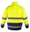 High visibility work jacket 3 in 1, insulated, yellow and black, size S