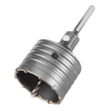 Carbide hole cutter 80 mm with HEX adapter and pilot drill bit