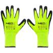 Insulated work gloves, latex coated nylon, 4142X, size 9