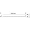 Sabre saw blade for straight cuts in thick metals (5-250 mm), 300 mm, HM