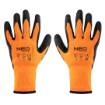 Insulated work gloves, latex coated polyester, 2242X, size 10