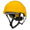 Industrial helmet for working at heights, yellow