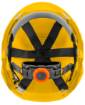 Industrial helmet for working at heights, yellow