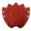 Delta sanding paper, velcro 140 x 140 x 80 mm, K100, 5 pcs, with holes