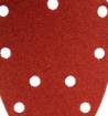 Delta sanding paper, velcro 140 x 140 x 80 mm, K100, 5 pcs, with holes