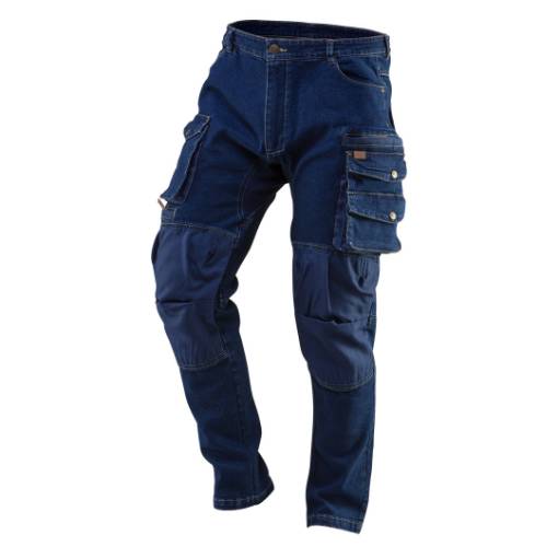 Work trousers DENIM, knee reinforcements, size L