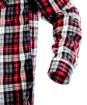 Flannel men shirt, red-black-white, size M