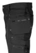 Mix&Match work trousers, 4 way stretch, with holsters, Cordura, black, size S