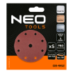 Velcro sanding discs  150 mm, P80, 5 pcs, with 9 holes for 04-721