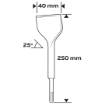 SDS Plus chisel 40 x 250 mm, 25 deg.