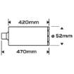 Diamond drill hole saw 58G540 52×470mm×5T