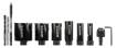 Steel hole cuttters with carbide blade (19, 25, 32, 38, 51, 64 mm), set 10 pcs