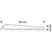 Sabre saw blade, HCS, 152 x 19 x 1 mm, 8TPI, cpl. 2 pcs.