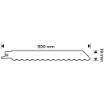 Sabre saw blade for clean cutting of insulation, rubber, cardboard 300 mm, HCS