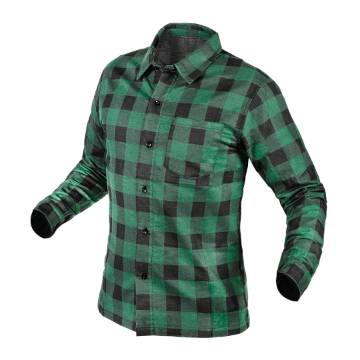 Flannel shirt, green, size XL